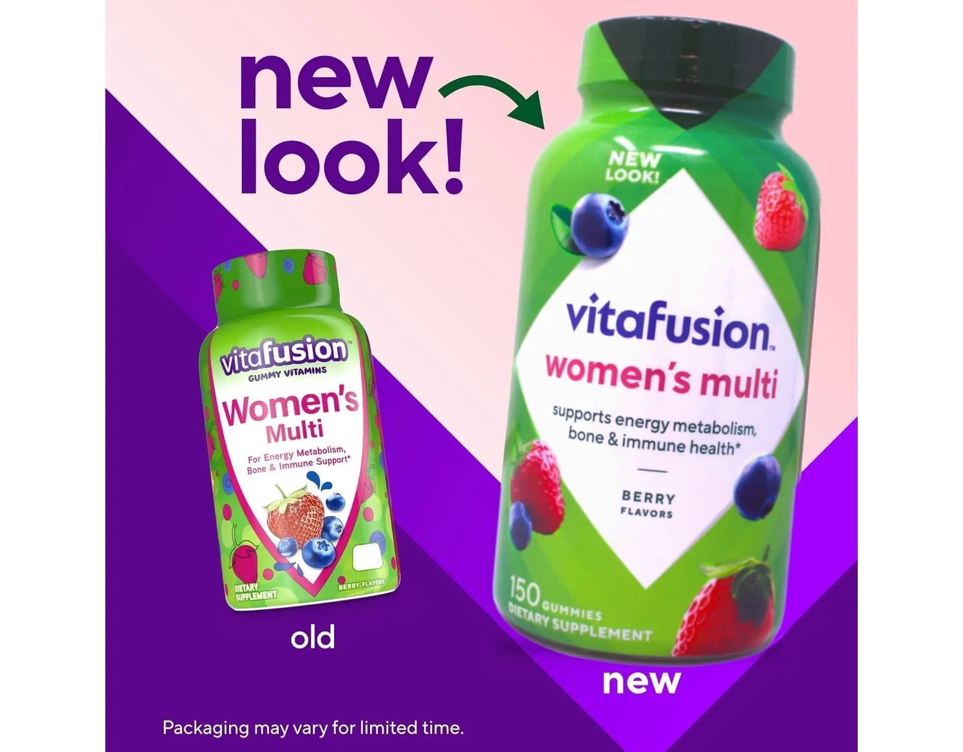 Vitafusion 150 Count with Vitamins A, C, D, E, B-6 and B-12 Womens Multivitamin Gummies, Berry Flavored Daily Vitamins for Women VitafusionAu supplements