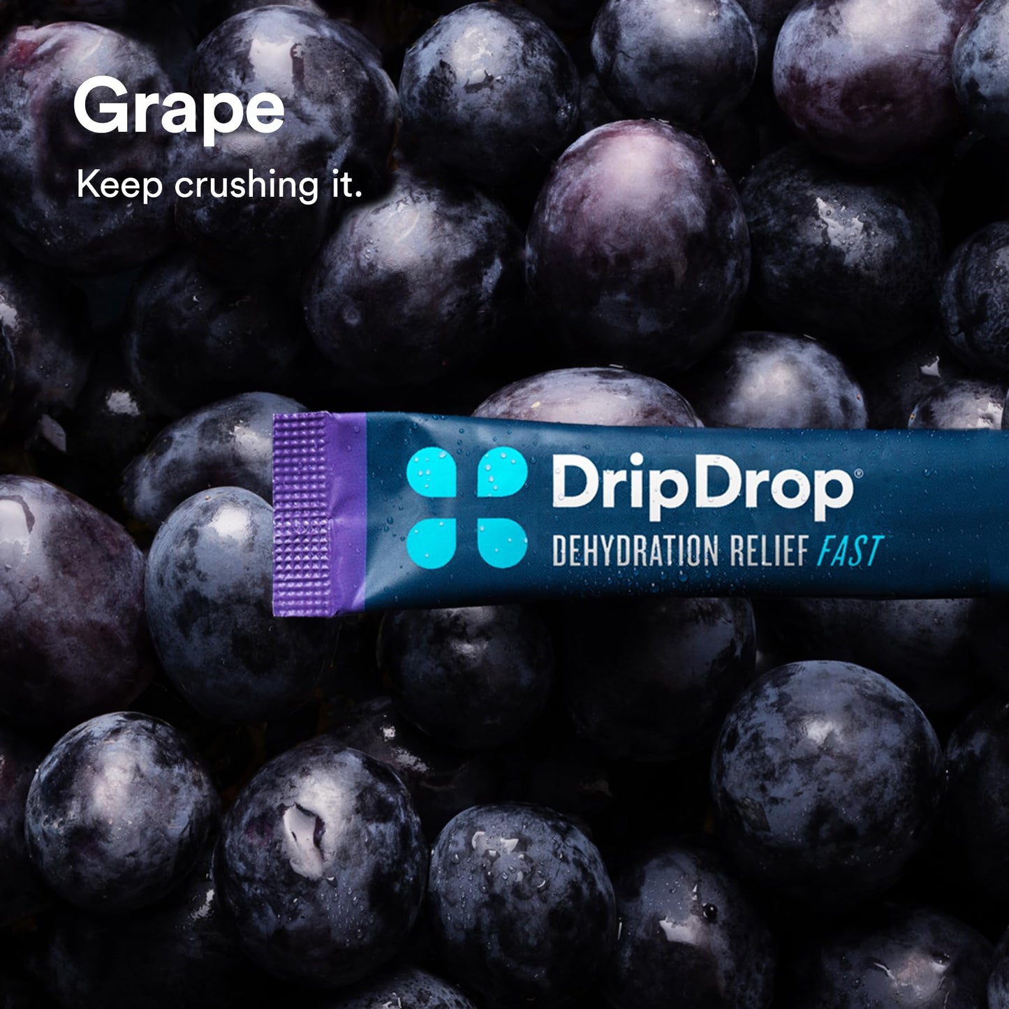 DripDrop Hydration - Electrolyte Powder Packets - Concord Grape - 32 Count DripDropUS supplements