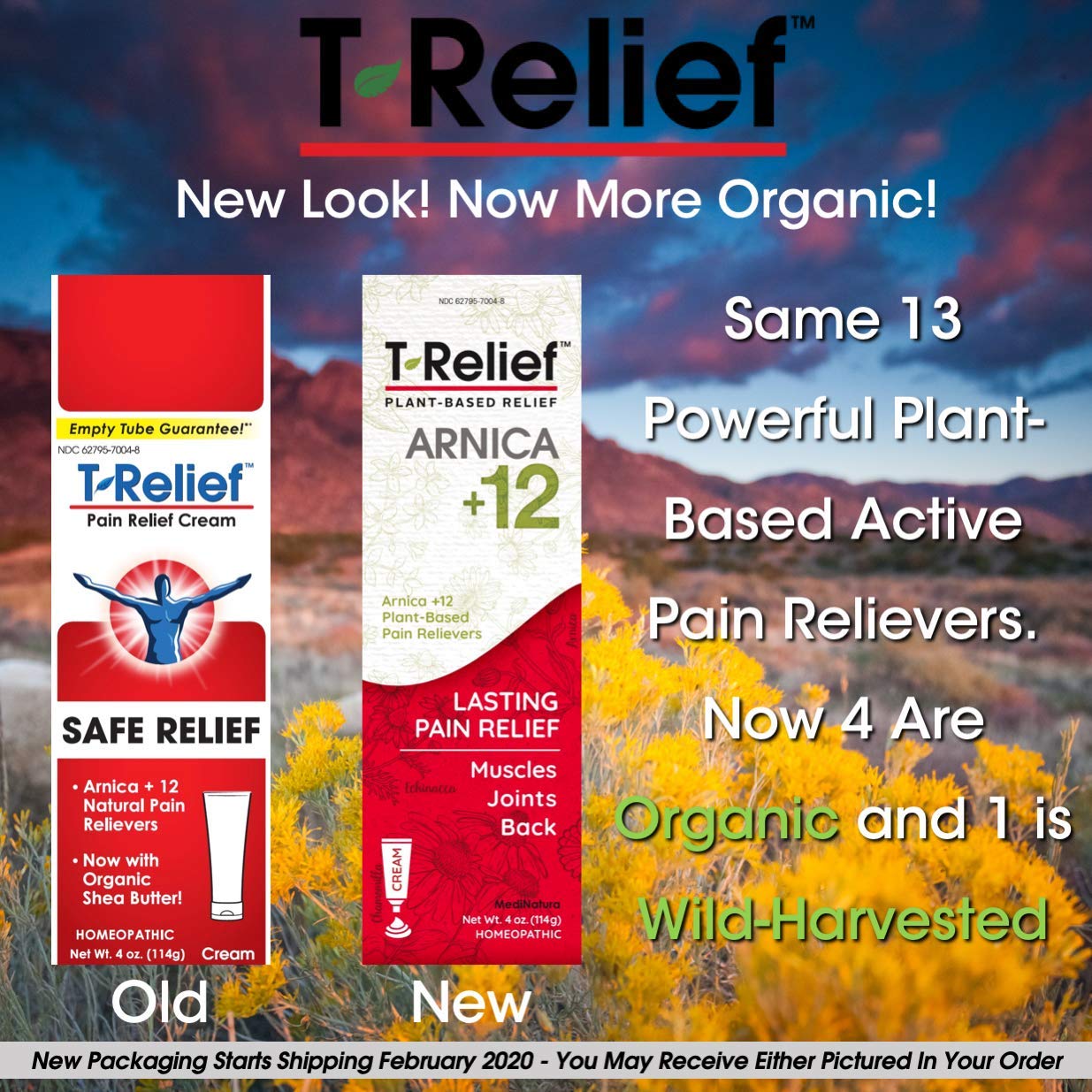 T-Relief Pain Relief cream,[114g] 4 oz MediNaturaAu supplements