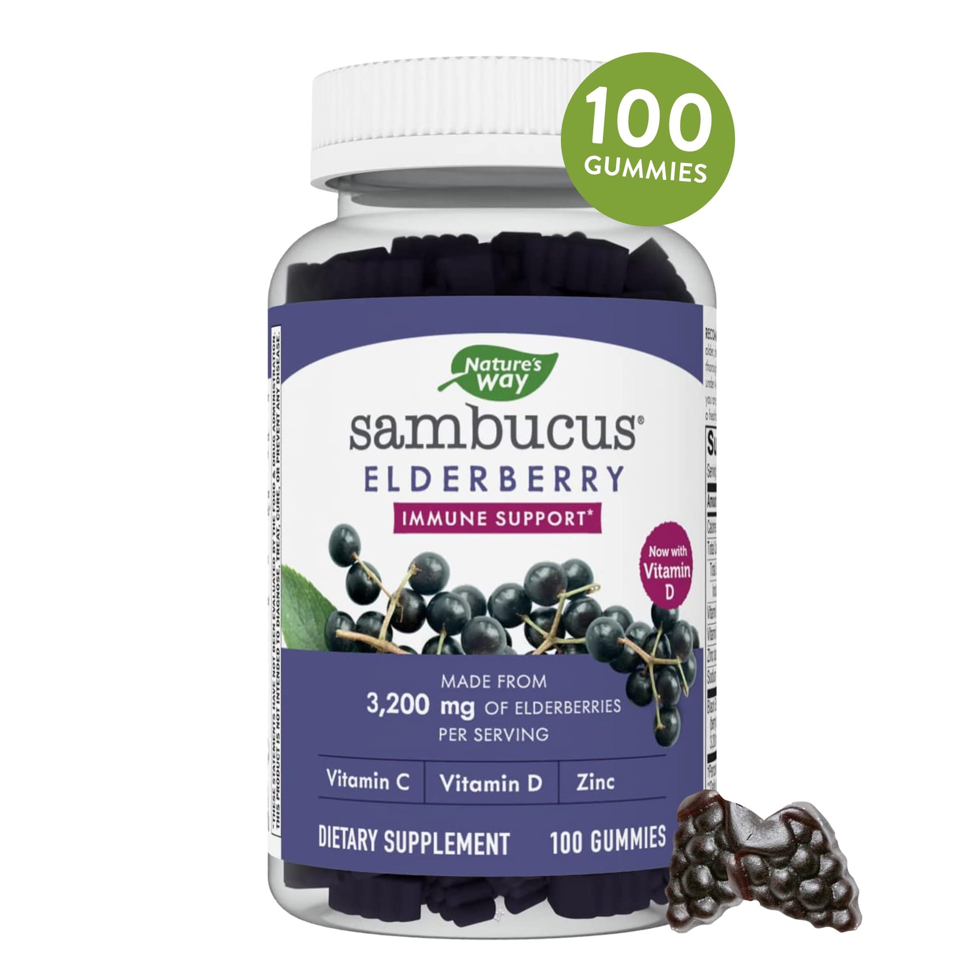 Nature's Way Sambucus Elderberry Gummies - Immune Support Supplement for Kids Nature's WayAu supplements