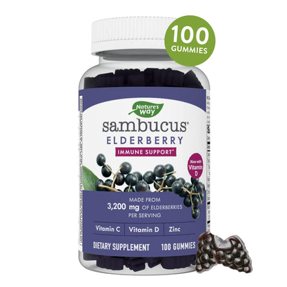 Nature's Way Sambucus Elderberry Gummies - Immune Support Supplement for Kids Nature's WayUS supplements