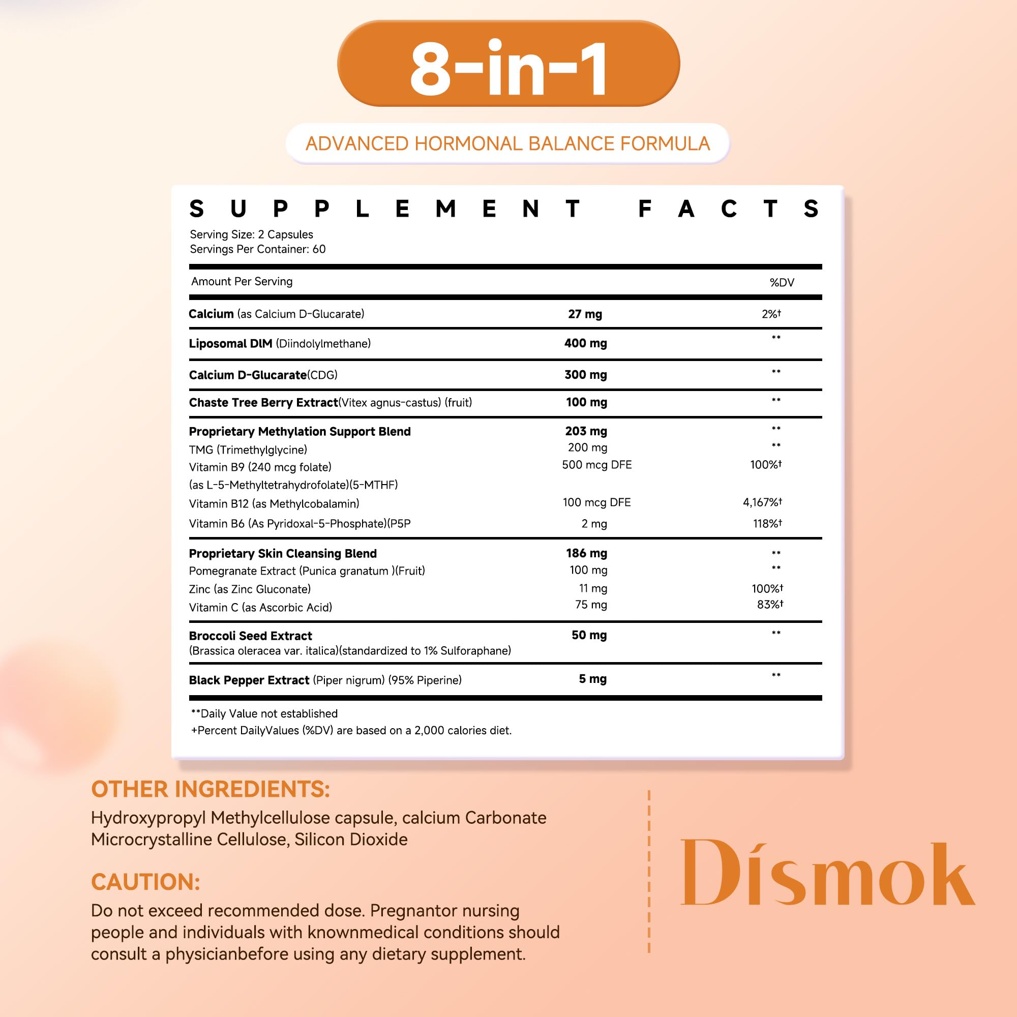 DIM Supplement 400 mg | Advanced Liposomal Multi-Action Complex for Estrogen Balance in Women & Men | Supports Hormonal Acne, Healthy Estrogen Metabolism & Clear Skin | Third-Party Tested DismokAu supplements