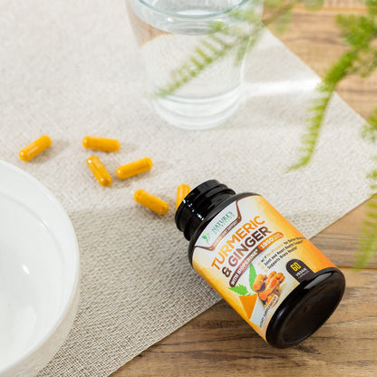 Turmeric Curcumin with BioPerine & Ginger 95% Standardized Curcuminoids Nature's NutritionUS supplements