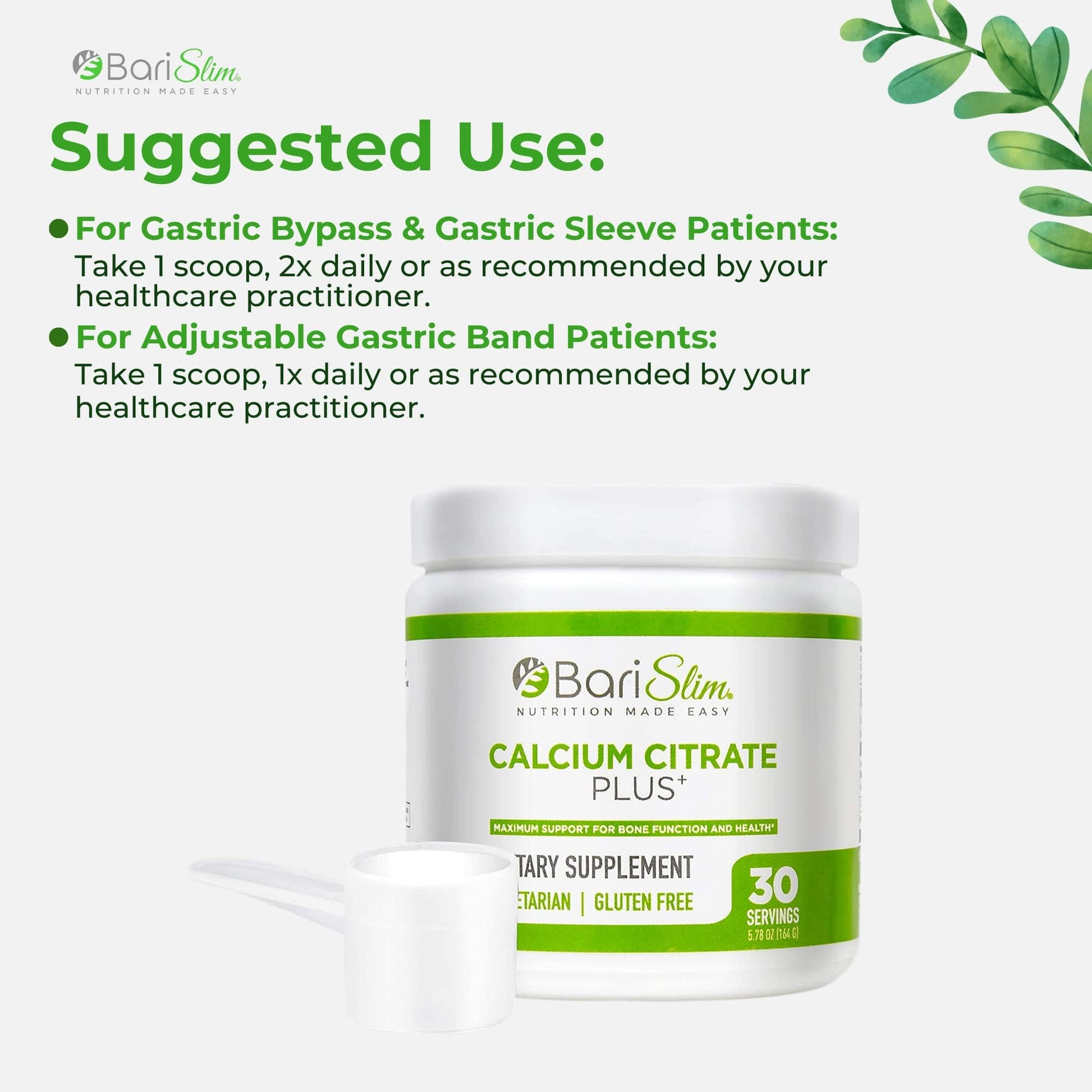 BariSlim Bariatric Calcium Citrate Plus Powder - Formulated for Patients After Weight Loss BariSlimAu supplements