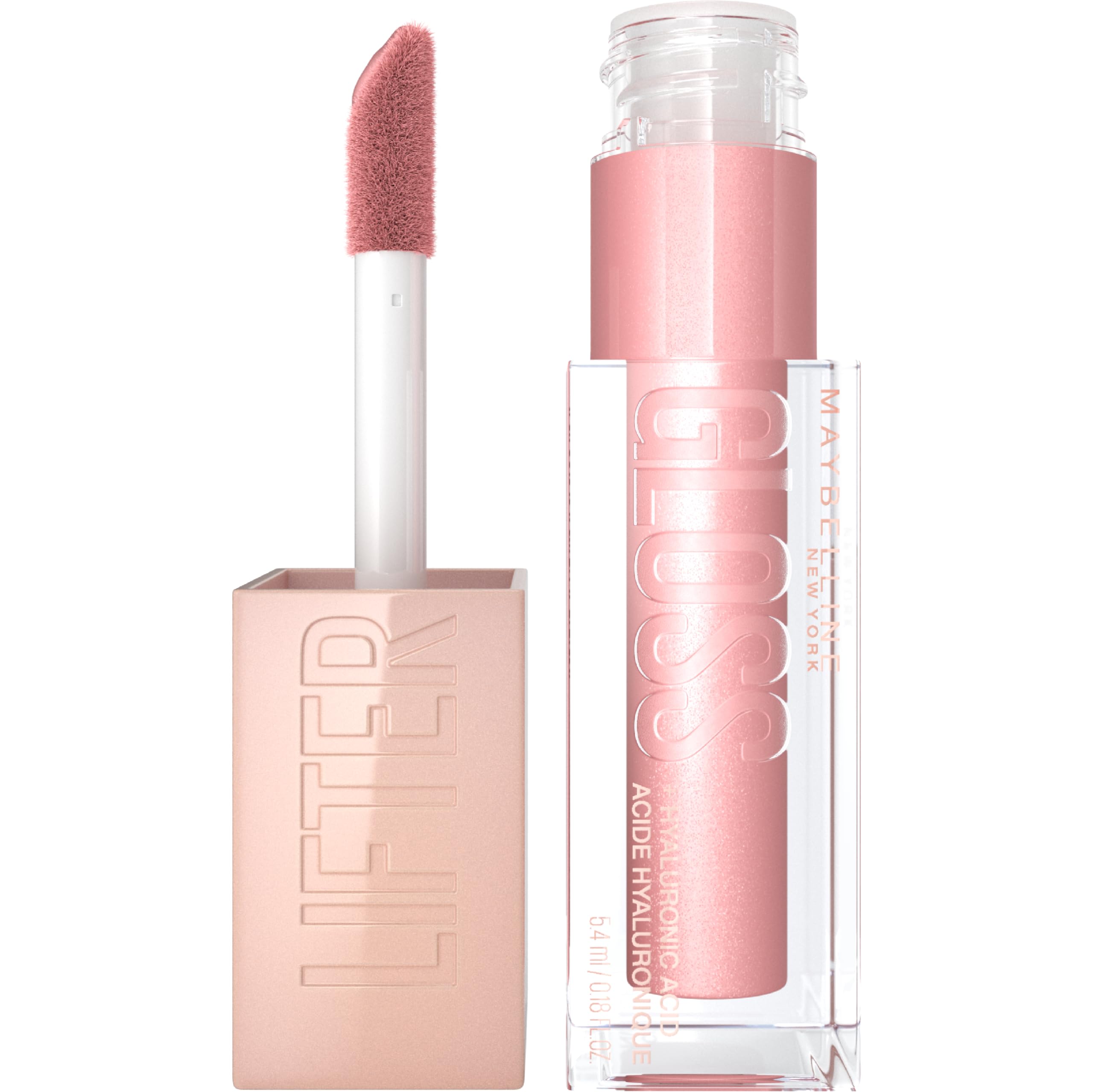 Maybelline Lifter Gloss, Hydrating Lip Gloss with Hyaluronic Acid, High Shine for Plumper Looking Lips, Opal, Pink Neutral, 0.18 Ounce MAYBELLINEAu supplements