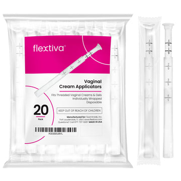 Flextiva Disposable Plastic Vaginal Cream Applicators - Threaded End to Fit OTC Gel or Cream Products FlextivaAu supplements