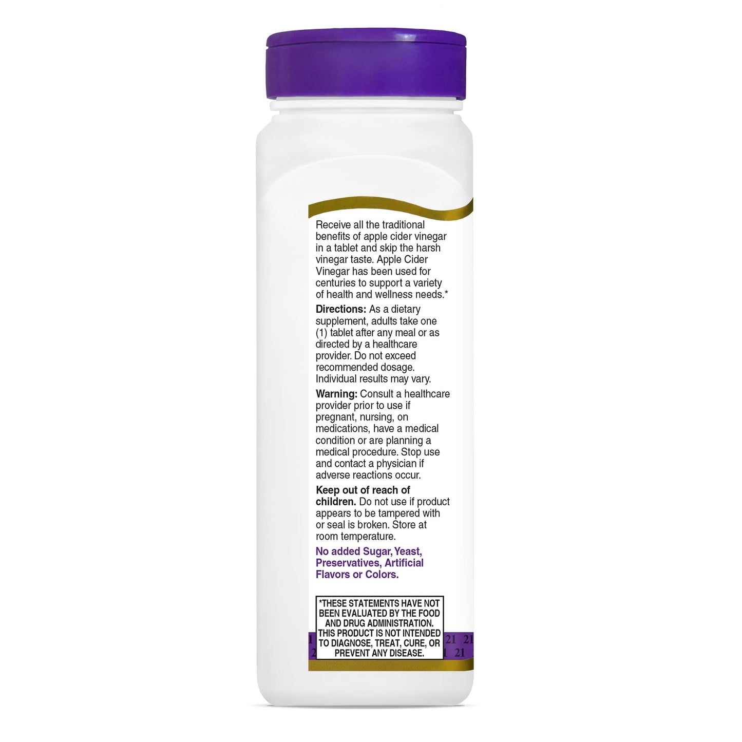 21st Century Apple Cider Vinegar 300mg Tablets, 250 Count 21st CenturyUS supplements