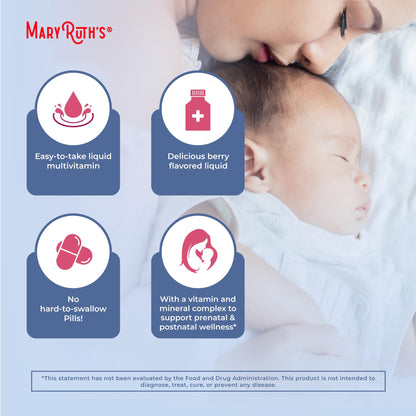 MARYRUTH'S Postnatal & Prenatal Vitamins for Women | Sugar Free | Selenium | Folate | Vegan | Non-GMO | Gluten Free | 32oz MARYRUTH'SUS supplements