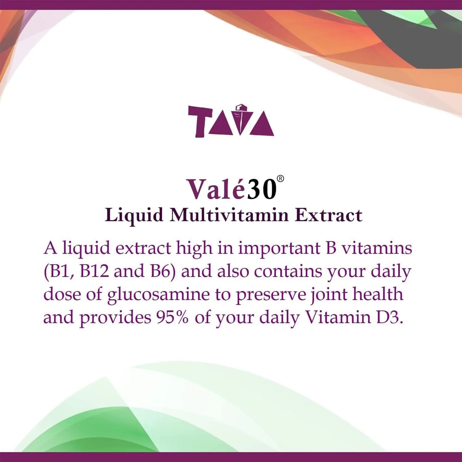 TAVA Valé30 - Liquid Multivitamin - 30-Day Supplement with Vitamin A and B Complex for Men, Women, and Family, Daily Boost Drink - 2 Bottles TAVAAu supplements