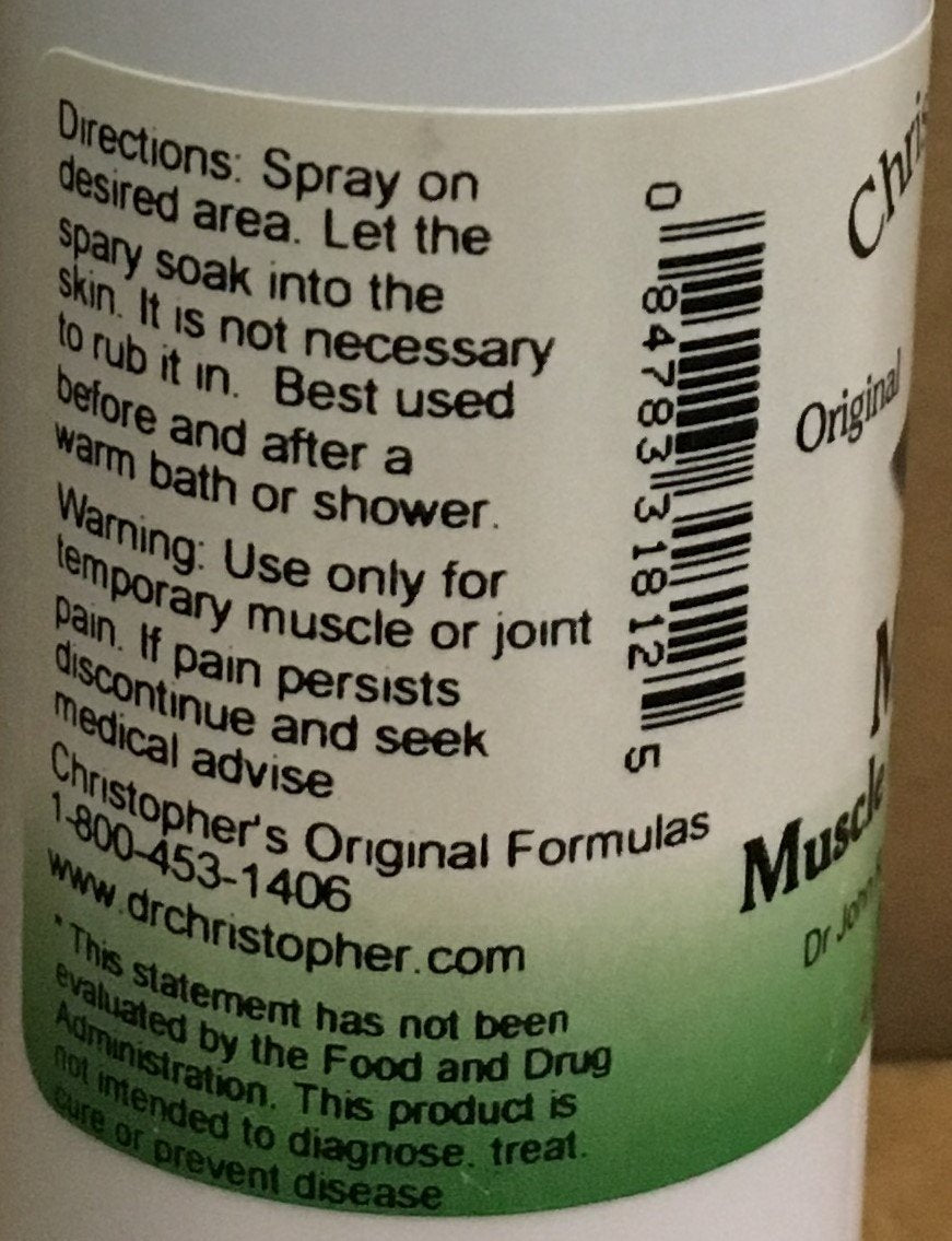 Christopher's Muscle Pain Relief - 4 fl oz Christopher's Original FormulasAu supplements