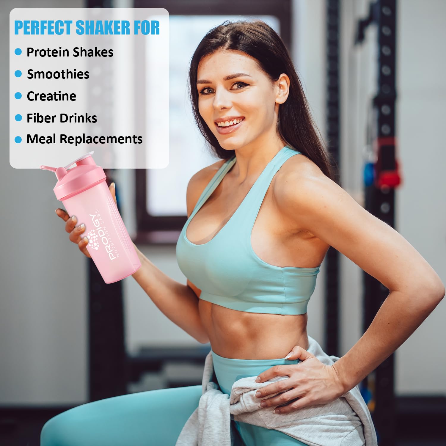 Protein Shaker 20oz Large Shaker Bottle Perfect for Workout Supplements, Protein powder Prodigy Nutrition LabsAu supplements