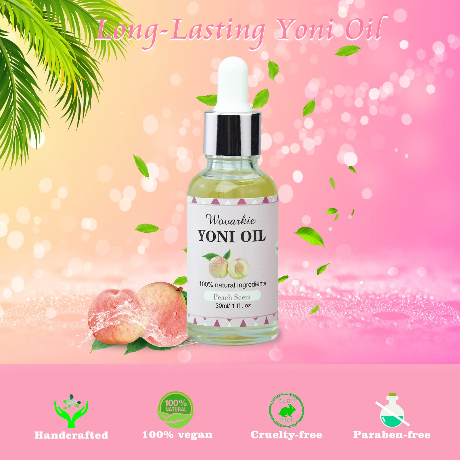 2 Packs Yoni Oil for Women, 1 fl oz/30 ml Feminine Oil Intimate Deodorant for Women, Eliminates Odor WovarkieAu supplements