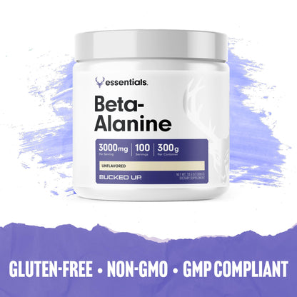 Bucked Up Beta Alanine 300mg Powder, Non-GMO, Gluten-Free, Unflavored (100 Servings) Bucked UpUS supplements