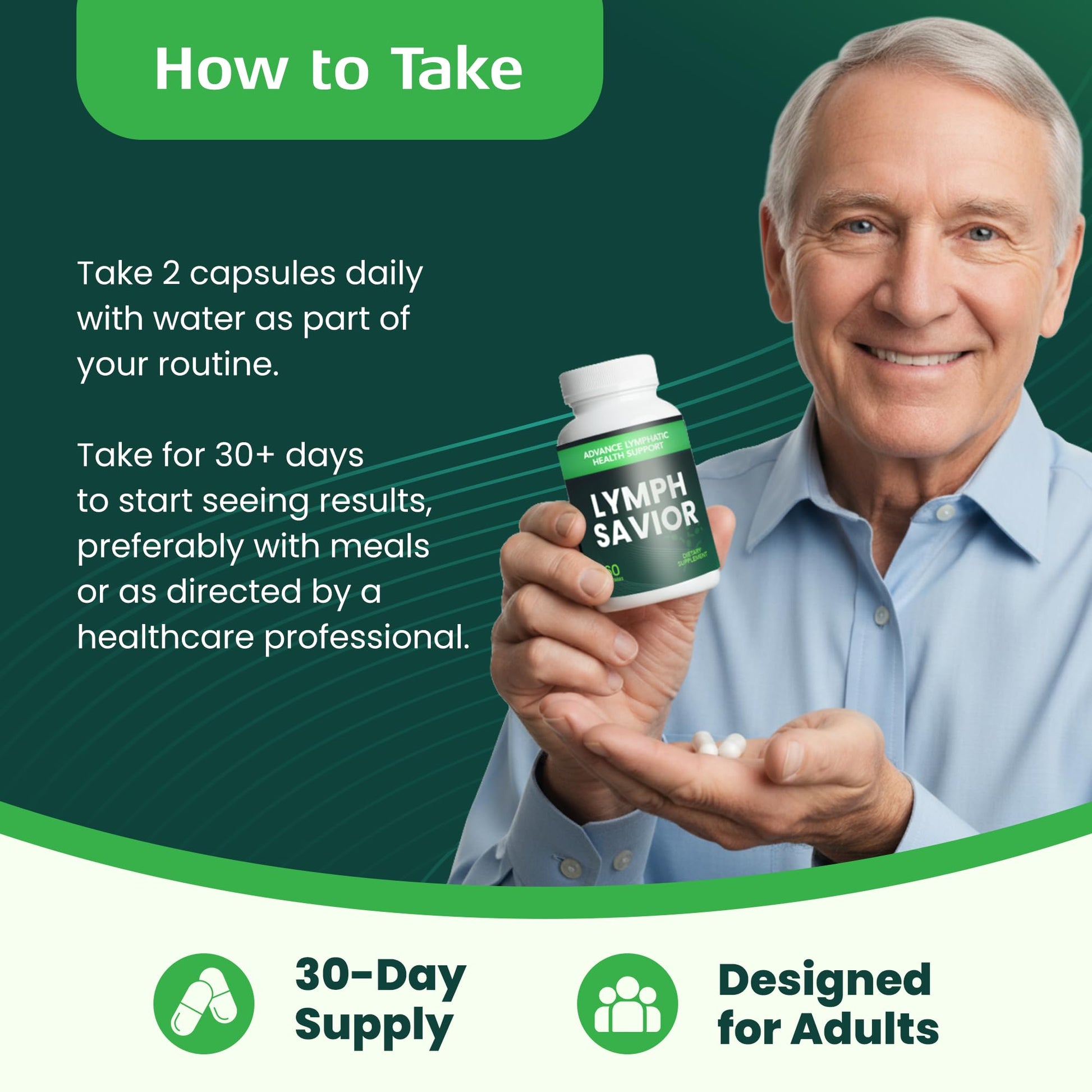 Lymph Savior - Plant-Based Lymphatic Support Supplement with Red Clover, Horse Chestnut & Burdock Root for Fluid Balance & Daily Wellness - Non-GMO, Made in USA - 30-Day Supply, 1 Bottle Lymph SaviorAu supplements