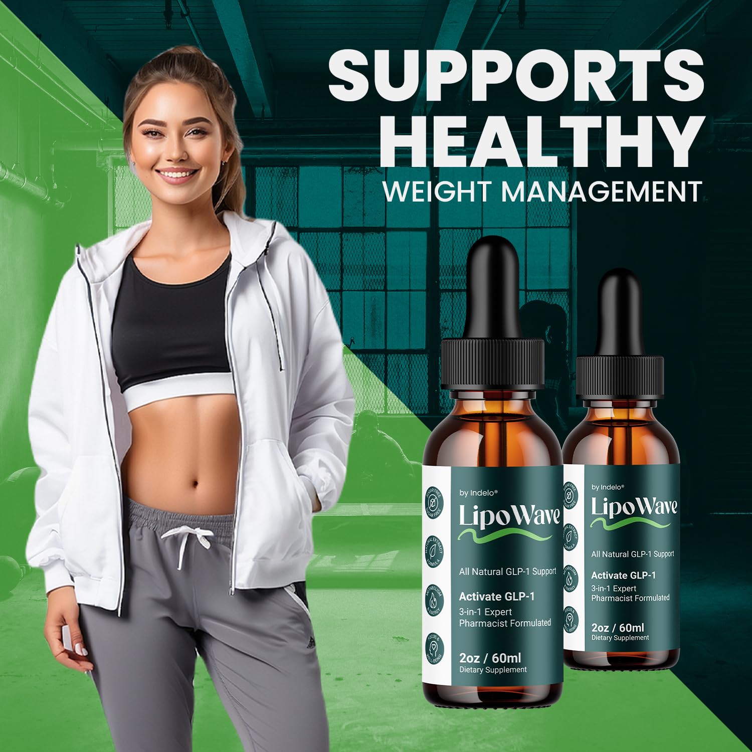 LipoWave Drops – Natural Liquid Dietary Blend for Daily Health Support (1 Month Supply) IndeloAu supplements