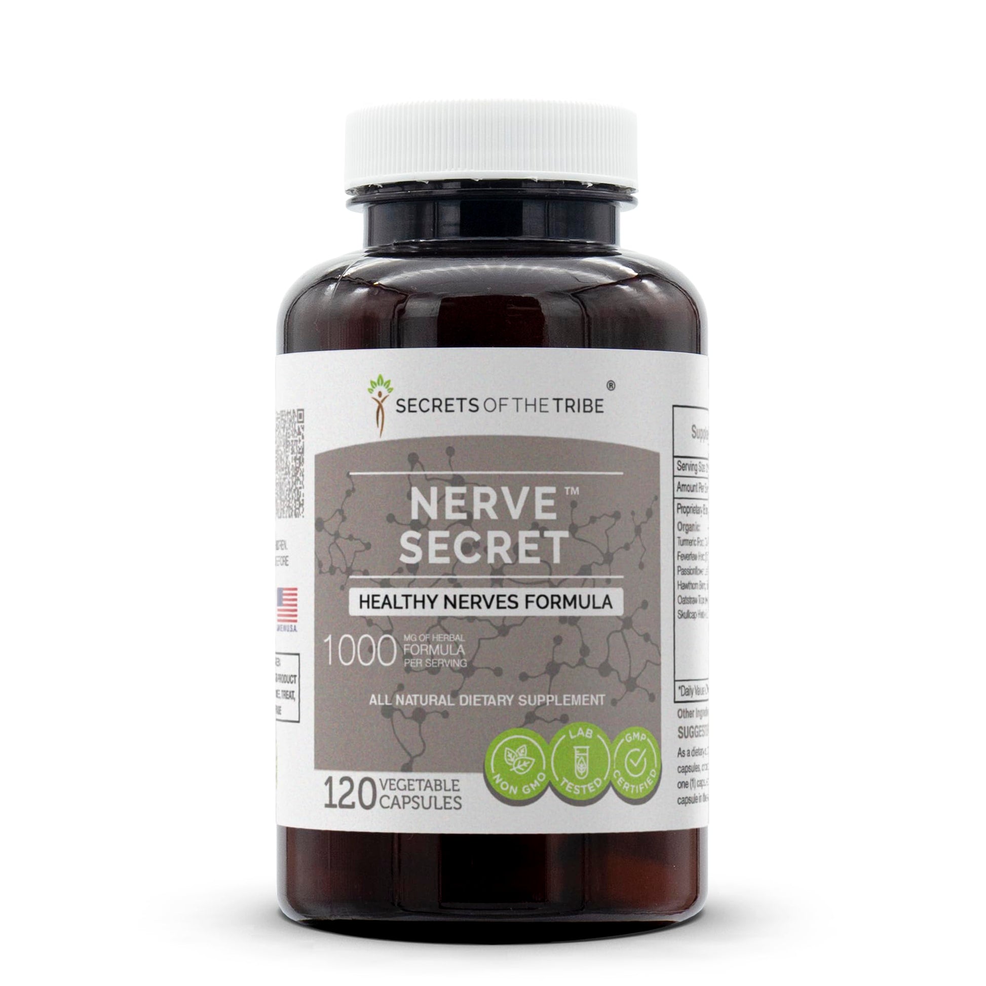 Secrets of the Tribe - Nerve Secret, Healthy Nerves Formula, Herbal Supplement Blend (120 Capsules) Secrets of the TribeAu supplements