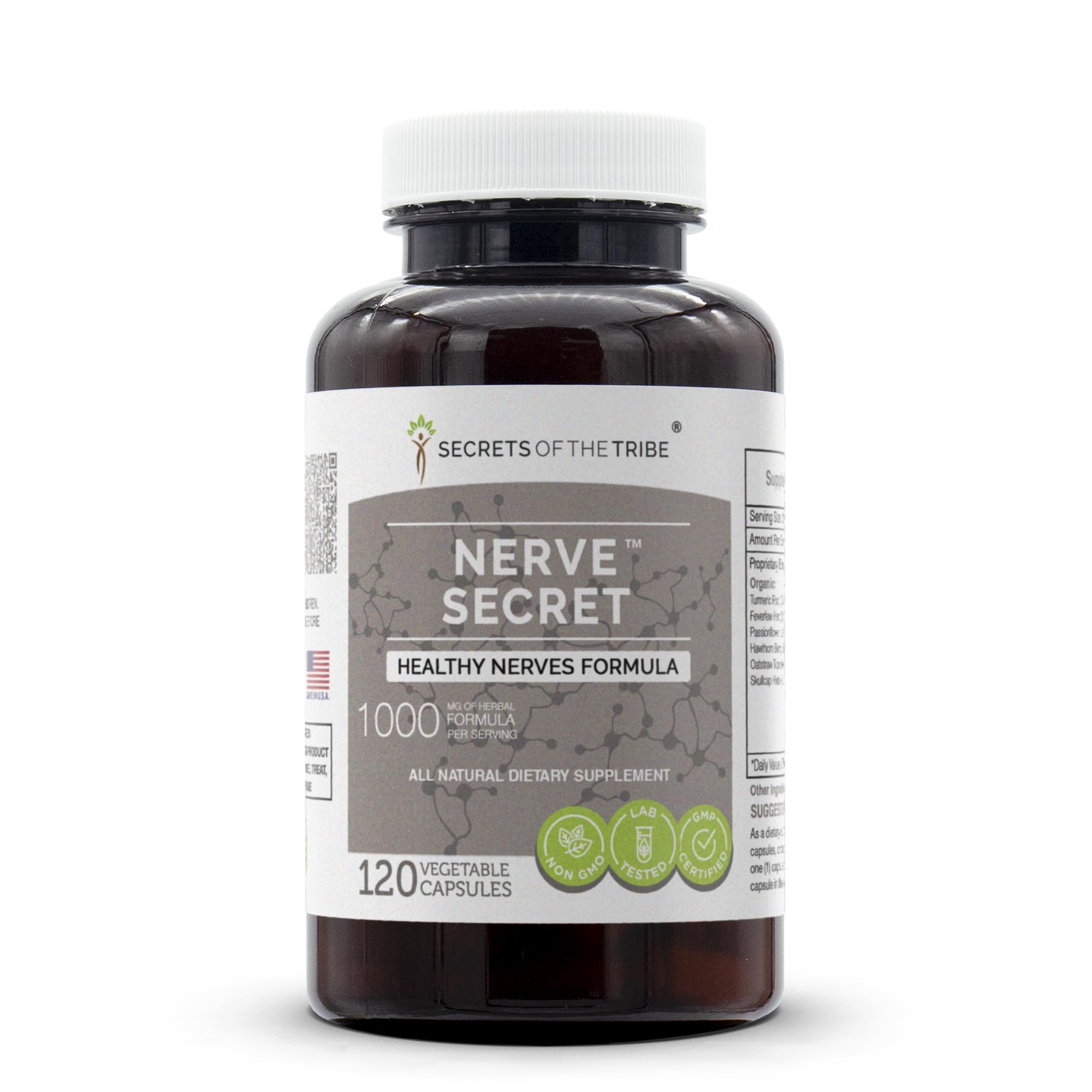 Secrets of the Tribe - Nerve Secret, Healthy Nerves Formula, Herbal Supplement Blend (120 Capsules) Secrets of the TribeAu supplements