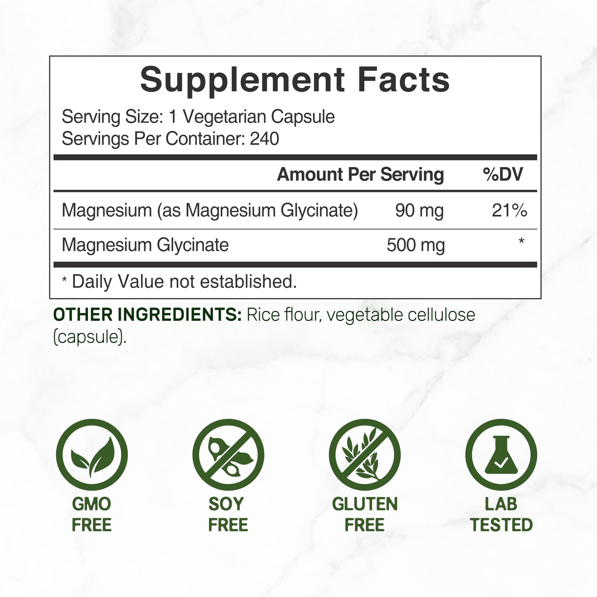 Deal Supplement Magnesium Glycinate 500mg, 240 Veggie Capsules | 100% Chelated for Easy Absorption | Essential Mineral Supplement | Non-GMO, Gluten-Free DEAL SUPPLEMENTAu supplements
