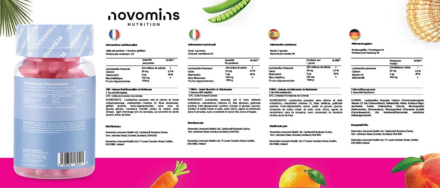 Kids Probiotic Gummies – Probiotics for Children – Kids Kind Tummy Gummies novominsUS supplements