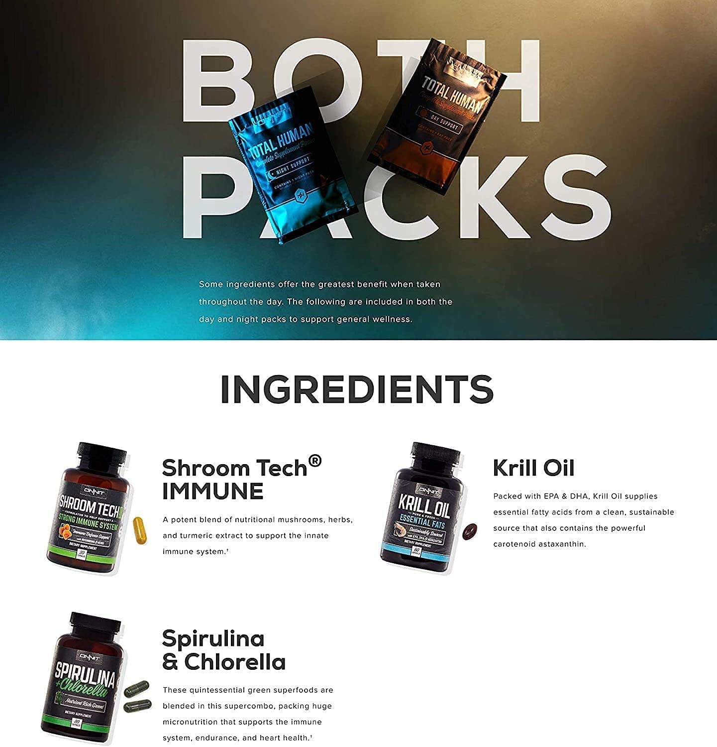 ONNIT Total Human Day and Night Vitamin Packs, 7-Day Supply Capsule ONNITUS supplements