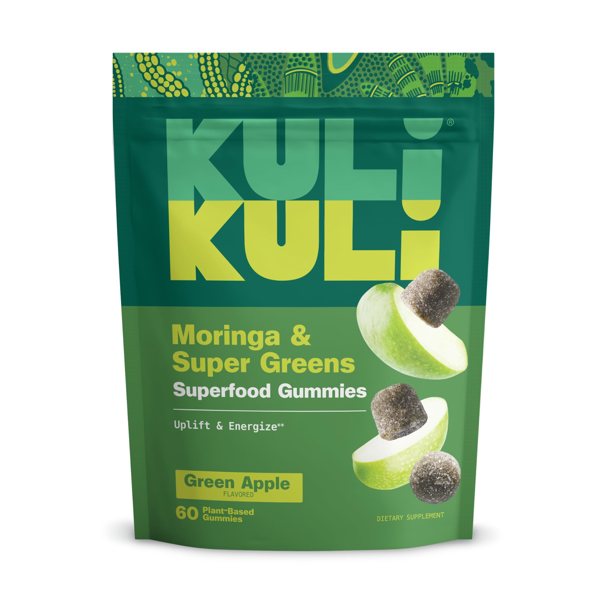 Kuli Kuli Super Energy Gummies - Energy Supplements with Moringa, Caffeine-Free Natural Energy Booster - 60 Non-GMO, Gluten-Free Moringa Gummies Kuli KuliAu supplements