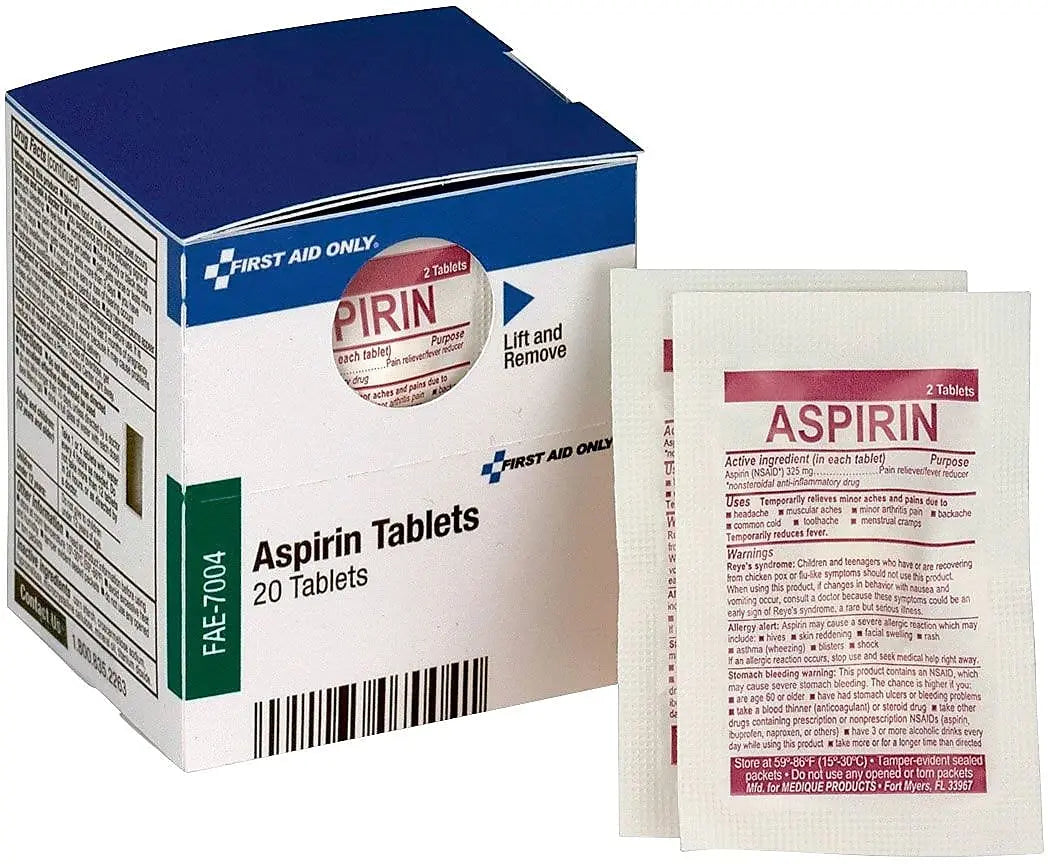 First Aid Only SmartCompliance Aspirin Refill, 2/Packet, 10 Packets/Box First Aid OnlyAu supplements
