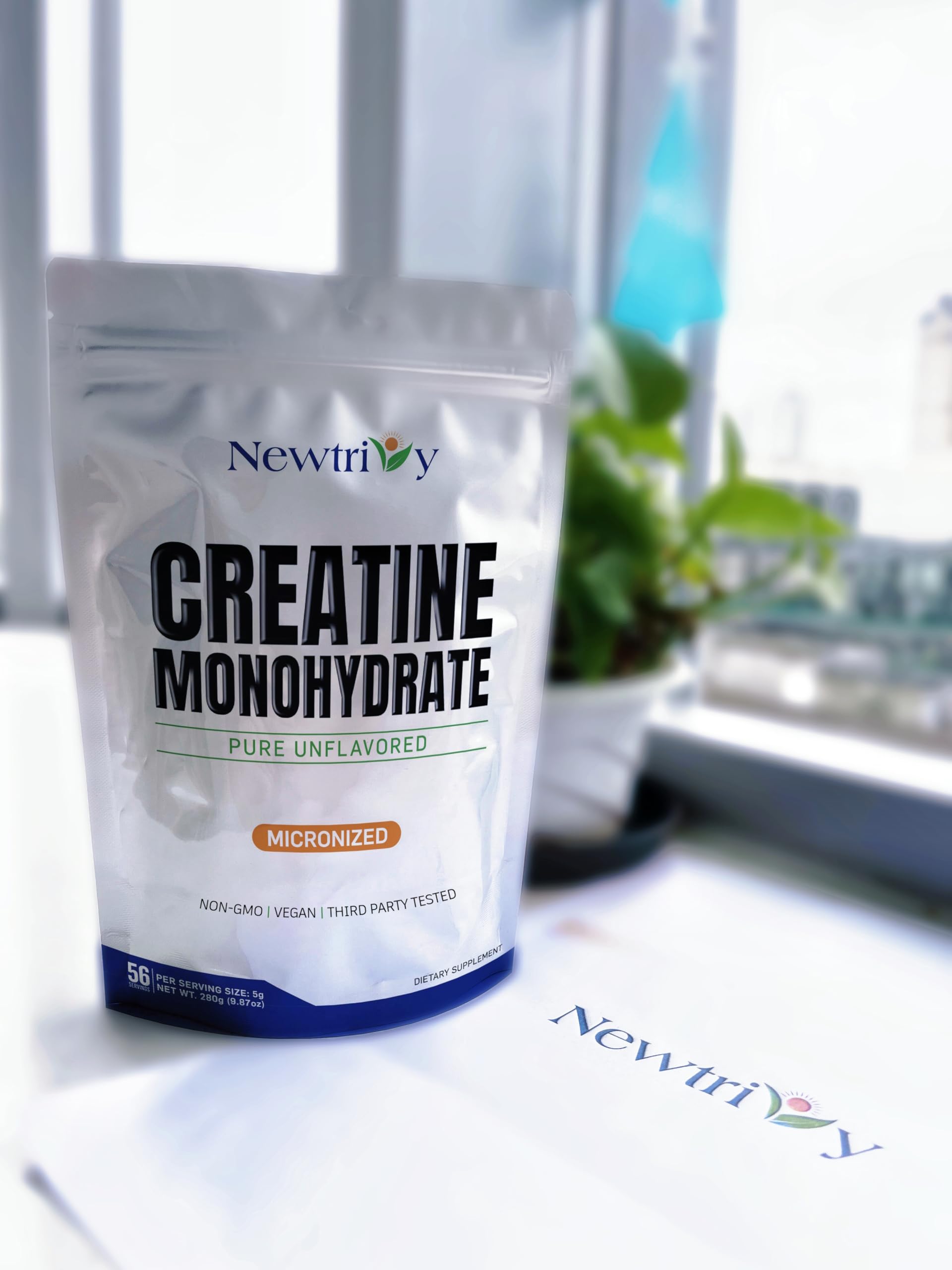 Creatine Monohydrate,Micronized, Pure,Unflavored,280g (9.8oz) NewtrivyAu supplements