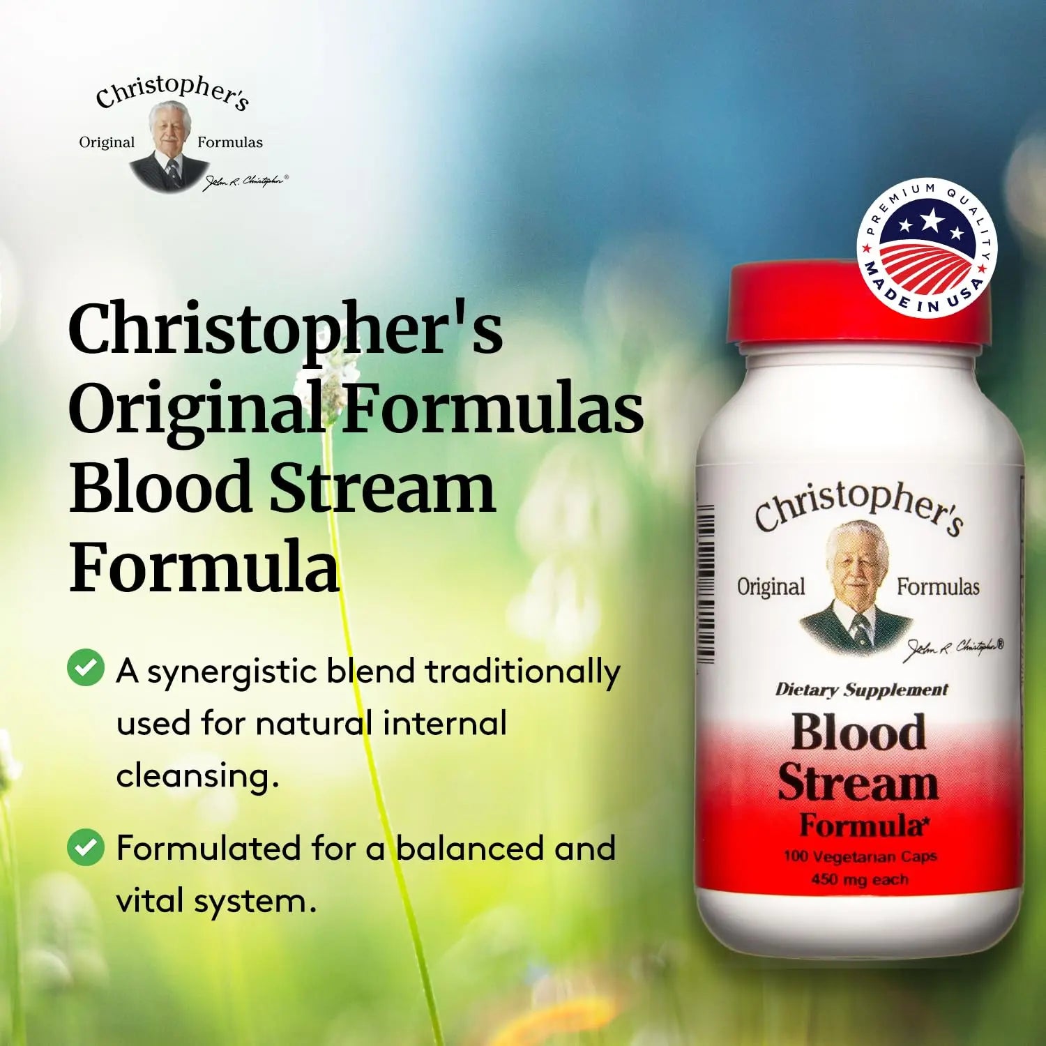DR. CHRISTOPHER'S Formulas Blood Stream Formula, 100 Cap Christopher's Original Formulasnz supplements