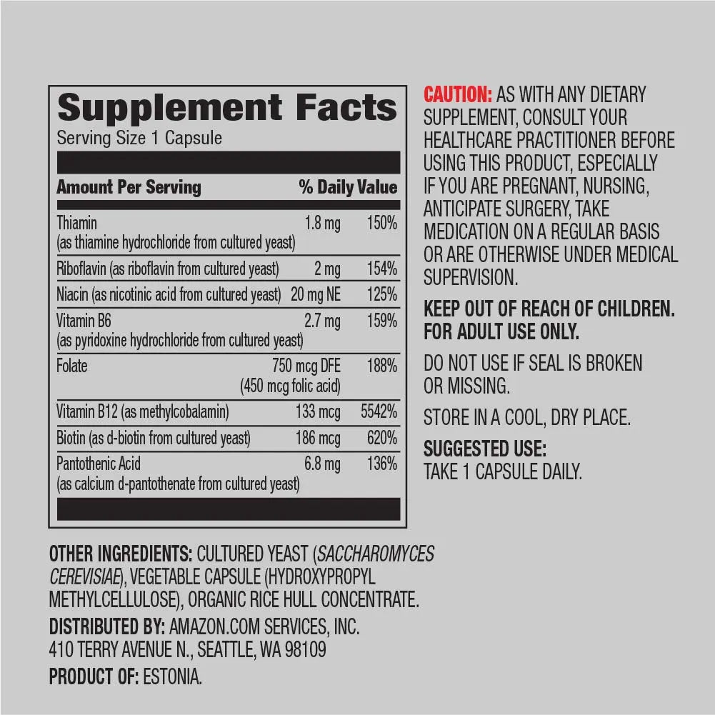 Amazon Elements Men's One Daily Multivitamin (65 Tablets) and Amazon Elements B Complex (65 Capsules) Amazon ElementsAu supplements