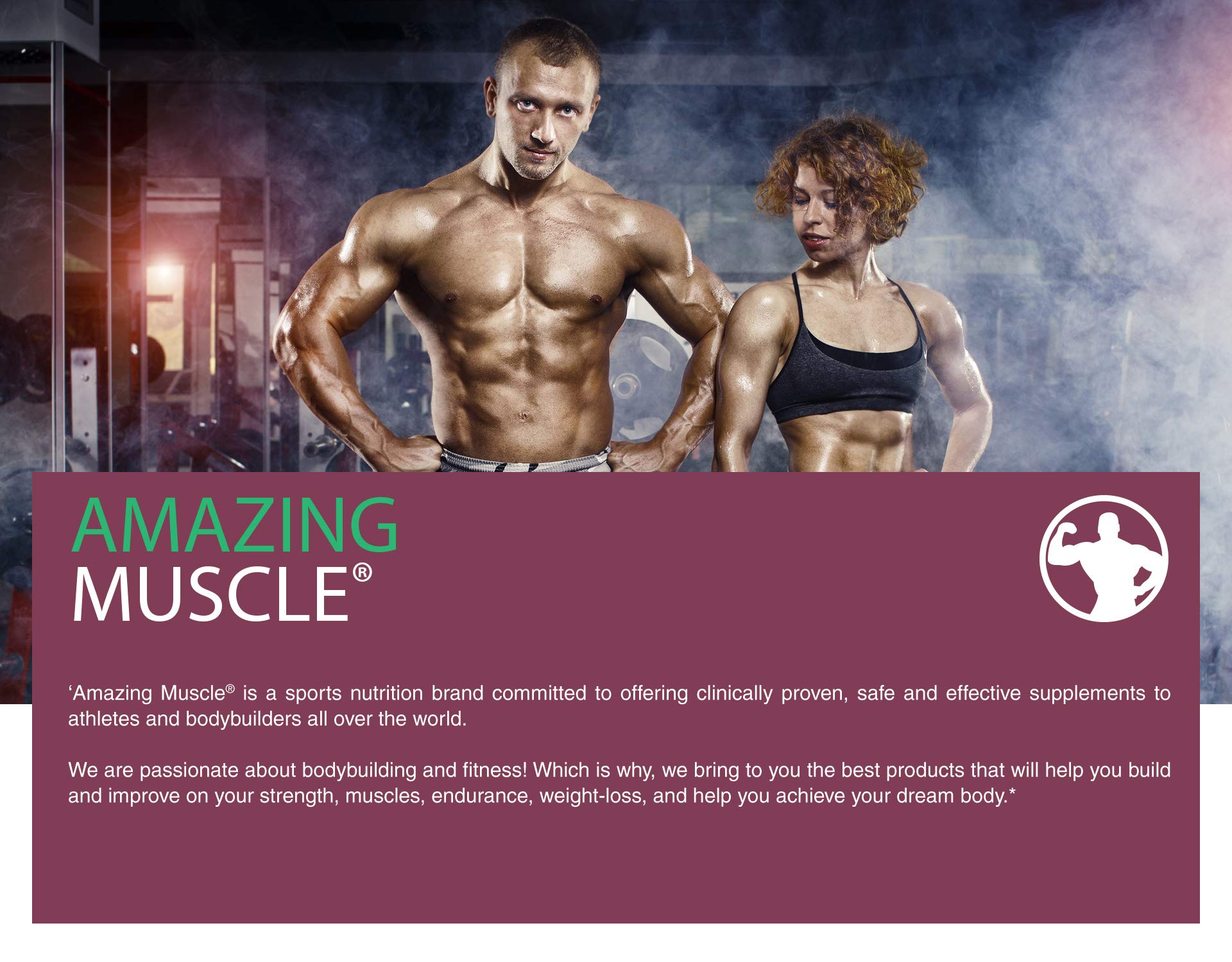 Amazing Muscle 100% Whey Protein Powder *Advanced Formula with Whey Protein Amazing NutritionUS supplements