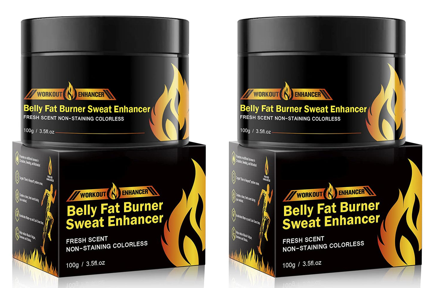 Hot Cream 2Pack, Fat Burning Cream for Belly, Natural Sweat Workout Enhancer Gel QIUBITEUS supplements