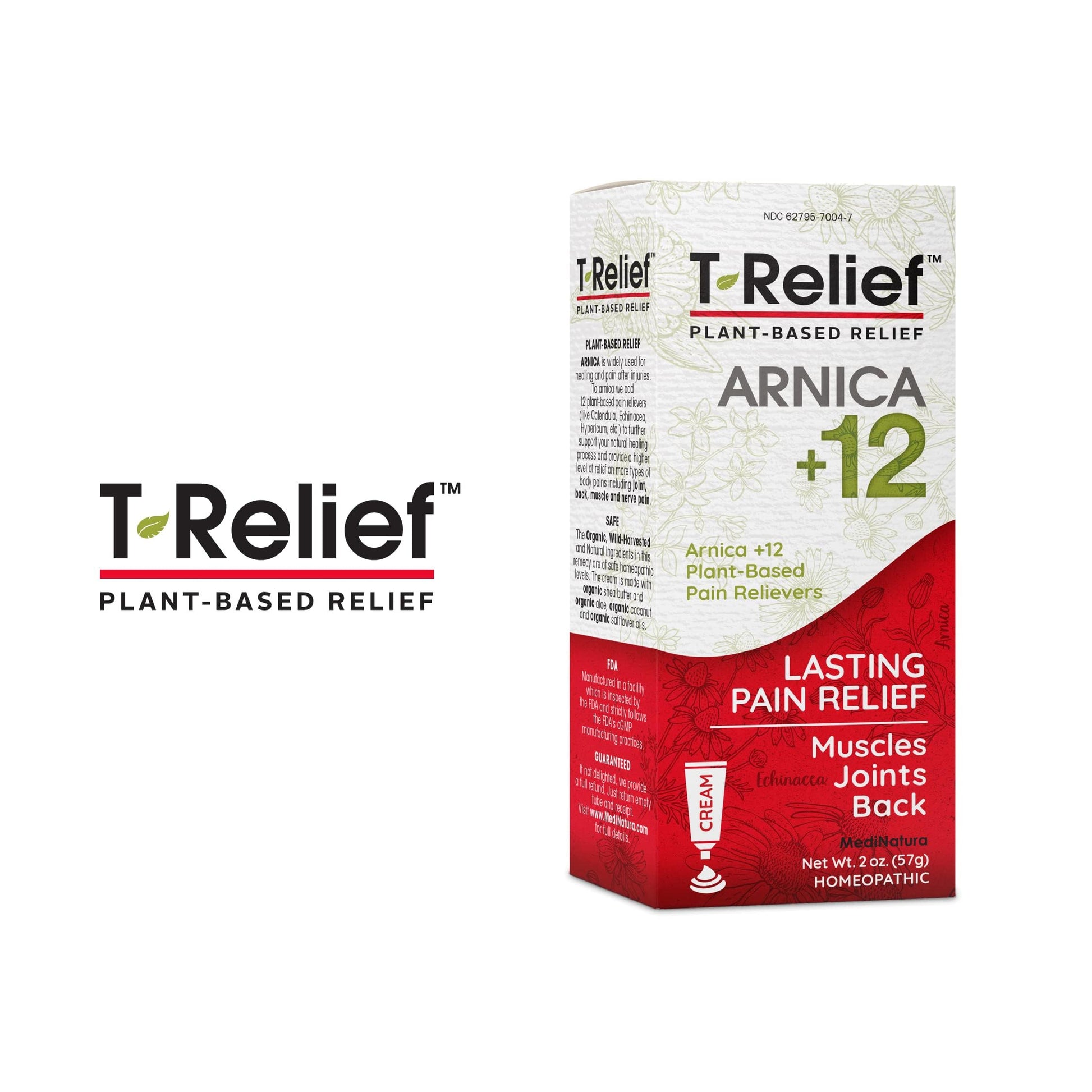 MediNatura T-Relief Extra Strength Discomfort Relief-Naturally-Soothing Cream That Supports Sore Joints-Stiffness & Body Ache Aid-Homeopathic Herbal Rub-Fast-Absorbing & Non-Sticky Lotion - 2 oz MediNaturaAu supplements