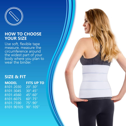 NYOrtho Abdominal Binder Lower Waist Support Belt - Compression Wrap for Men and Women NYOrthoUS supplements