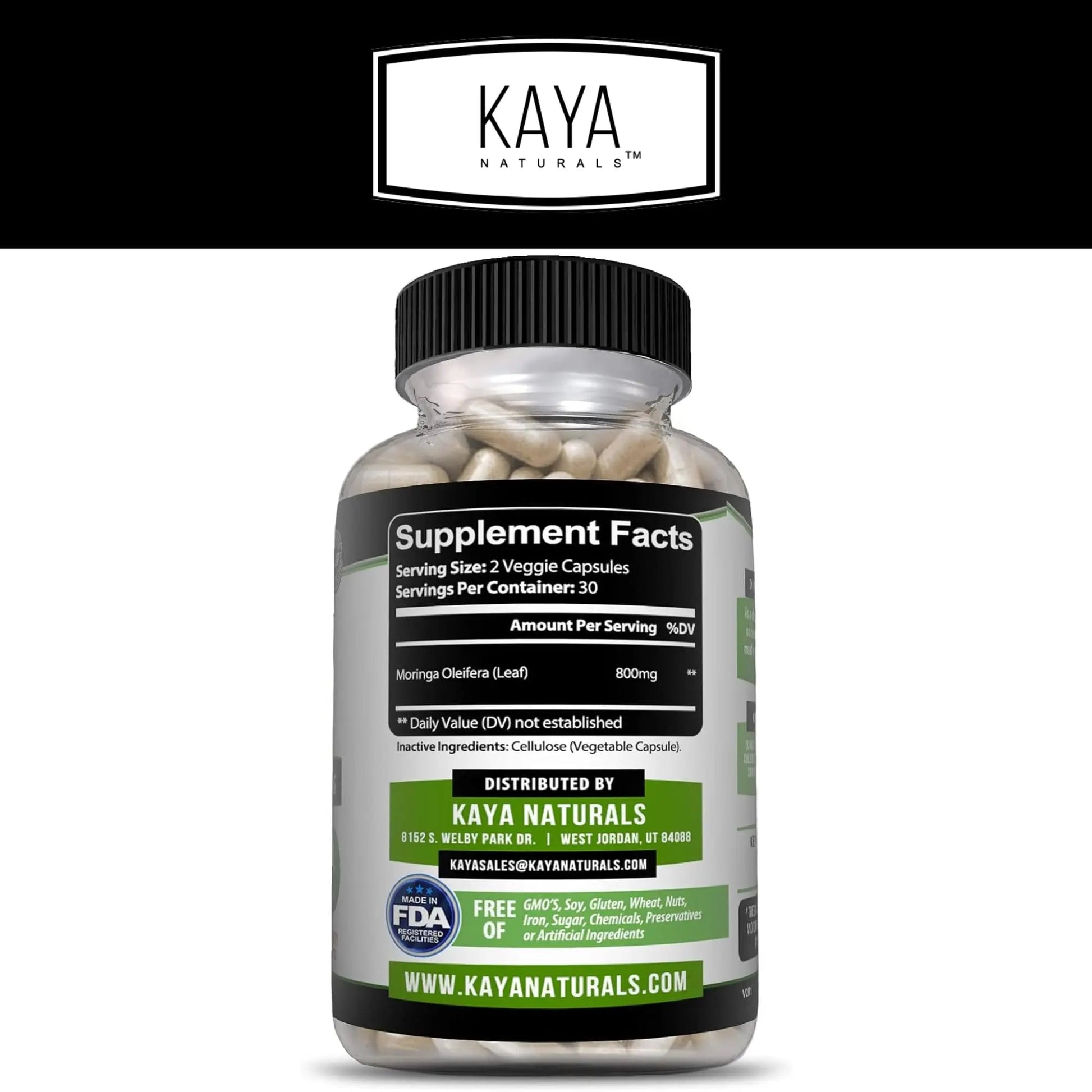 Kaya Naturals Moringa Leaf Extract - Complete Greens Superfood Supplement - Pure Miracle Tree Moringa - Boost Energy Naturally Kaya NaturalsAu supplements