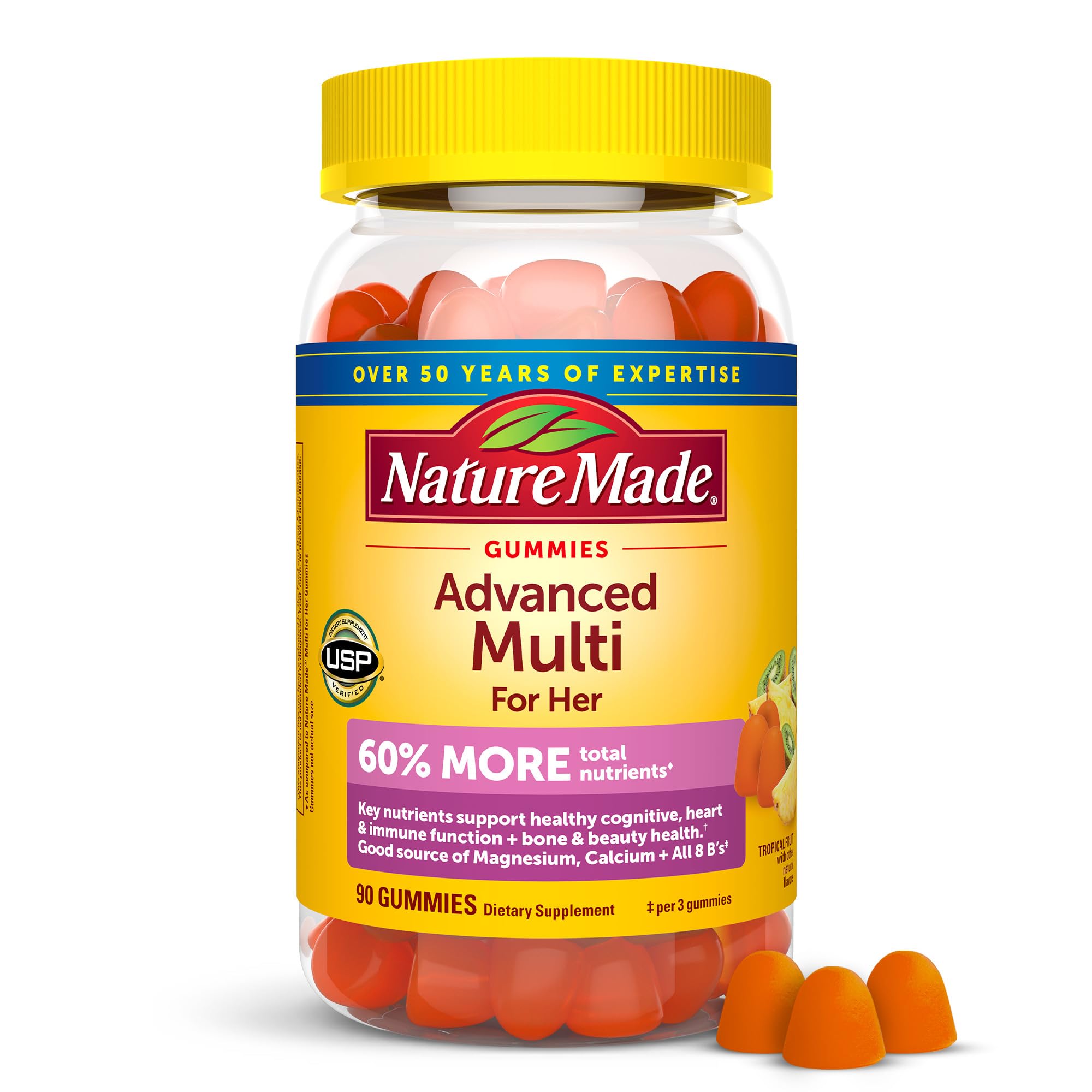 Nature Made Advanced Womens Gummy Multivitamins with Magnesium Citrate, Calcium, B Vitamins, Multivitamin Gummies for Women, 90 Multi Vitamin Gummies, 30 Day Supply Nature MadeAu supplements