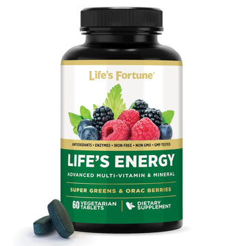 Life's Energy Advanced Daily Multivitamin for Men & Women, Energy and Immune Support Supplement with Super Greens, Antioxidants, Enzymes Life's FortuneAu supplements