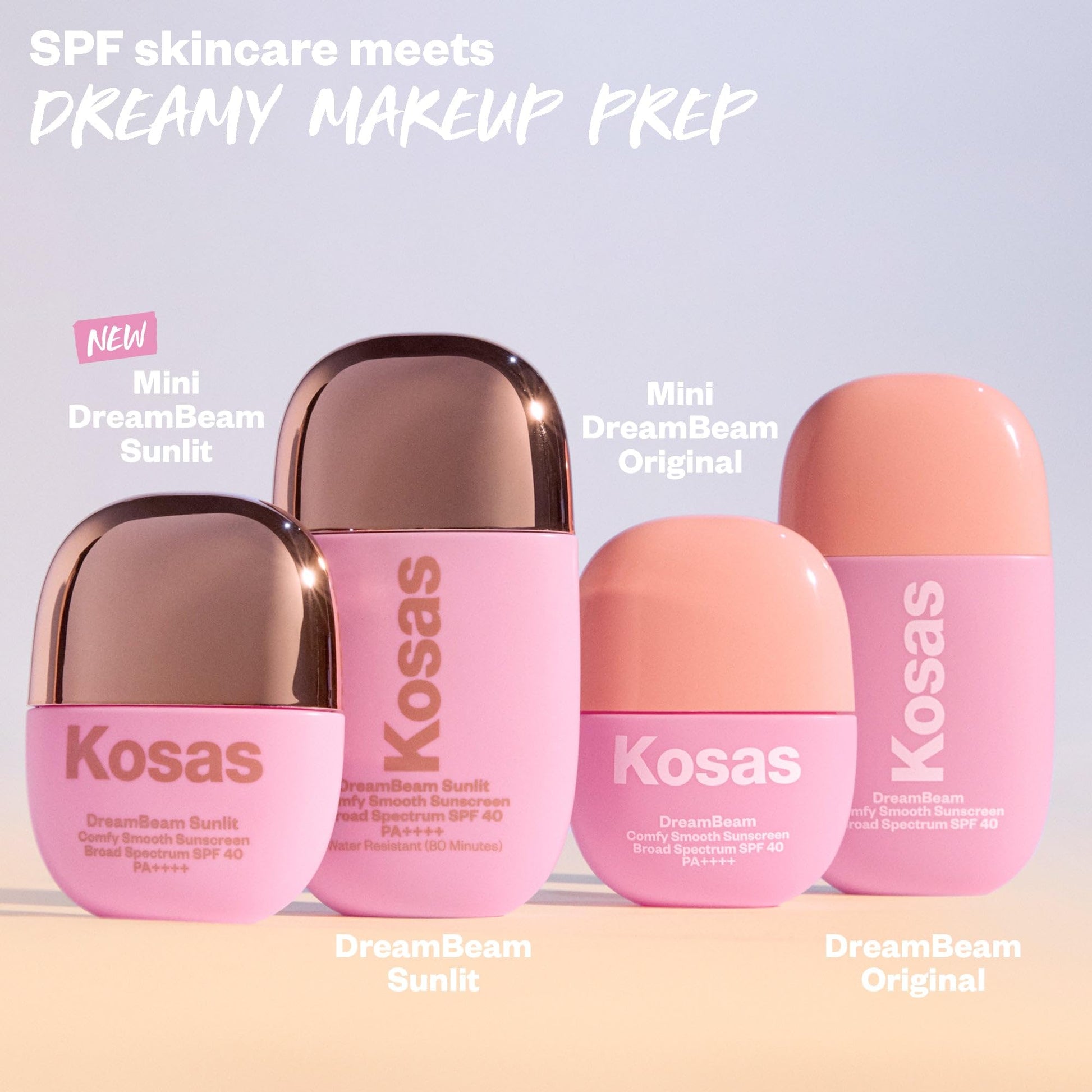 Kosas DreamBeam SPF 40 Mineral Sunscreen for Face + Makeup Prep – Lightweight Hydrating Sun Protection, 40 ml KosasAu supplements
