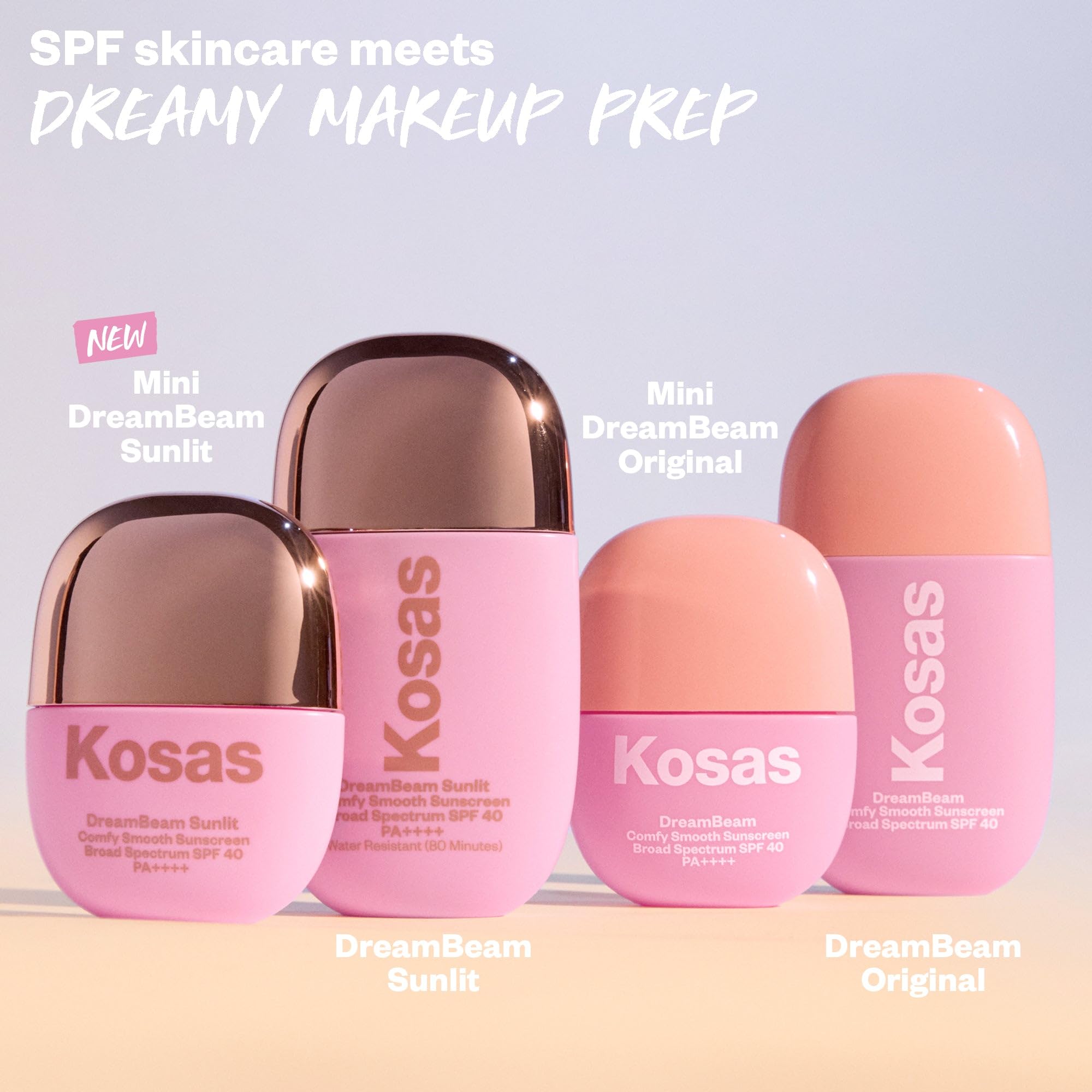 Kosas DreamBeam SPF 40 Mineral Sunscreen for Face + Makeup Prep – Lightweight Hydrating Sun Protection, 40 ml KosasAu supplements