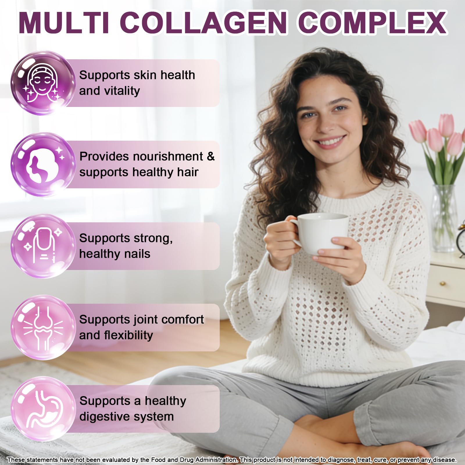 Multi Collagen Peptides Liquid Drops, 2oz – Types I, II, III, V, X, Hydrolyzed Collagen Complex for Hair, Skin, Nails, Bones & Joint Support | Collagen Supplement w. Hyaluronic Acid, Biotin, Vitamin C WellVeraVidaAu supplements