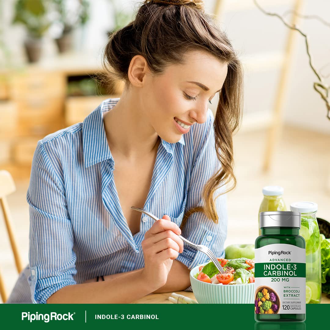 Piping Rock Indole 3 Carbinol | 200mg | 120 Capsules | I3C with Broccoli Extract | Non-GMO, Gluten Free Supplement Piping RockAu supplements