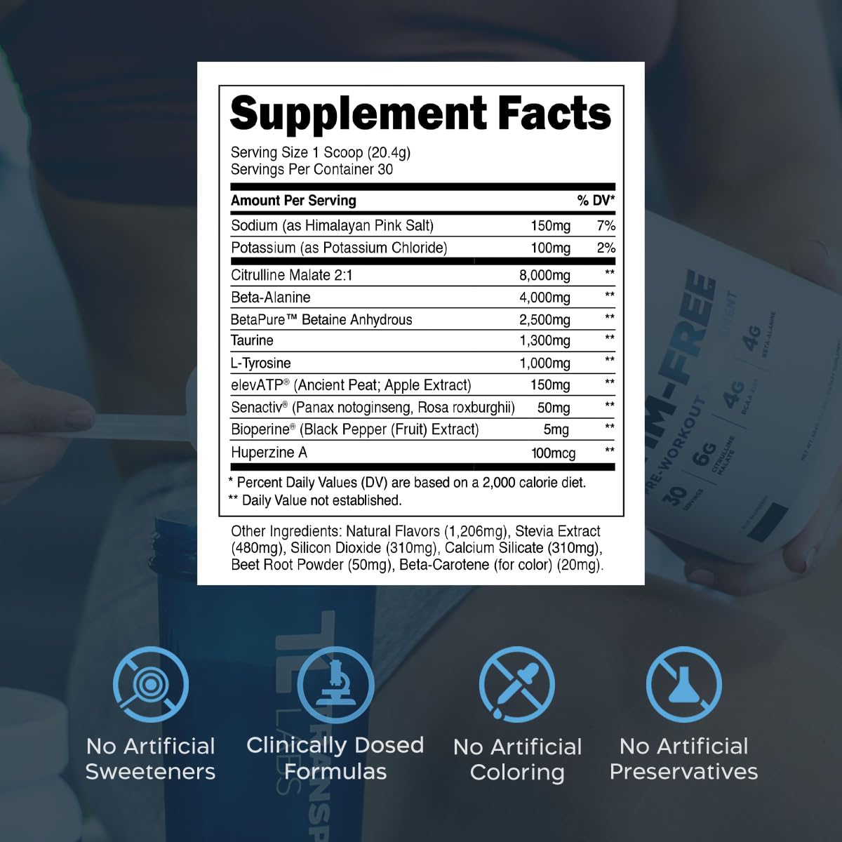 Transparent Labs Stim-Free Pre-Workout - Caffeine & Stim Free Pre Workout Powder Transparent LabsAu supplements
