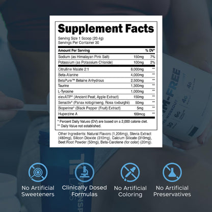 Transparent Labs Stim-Free Pre-Workout - Caffeine & Stim Free Pre Workout Powder Transparent LabsUS supplements