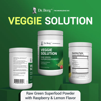 Dr. Berg's (Veggie Solution) Organic Super Greens Powder w/Spirulina - Raw Green Dr. Berg NutritionalsUS supplements