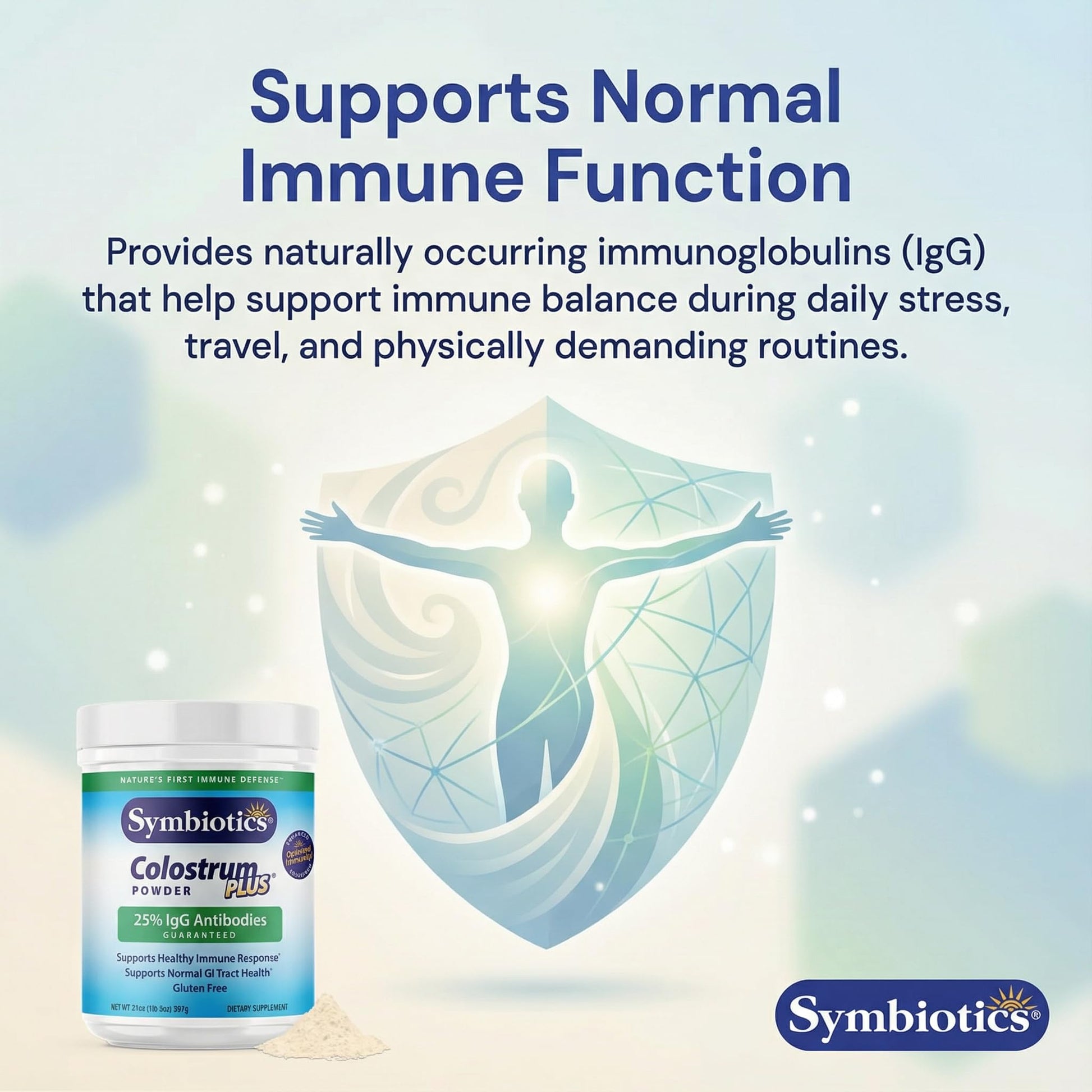 Symbiotics Colostrum Plus Powder 2.25 oz – Immune & Muscle Recovery Support, 25% IgG Immunoglobulins, Gut Health & Training Resilience, Unflavored, Gluten Free - 2.25 oz SymbioticsAu supplements