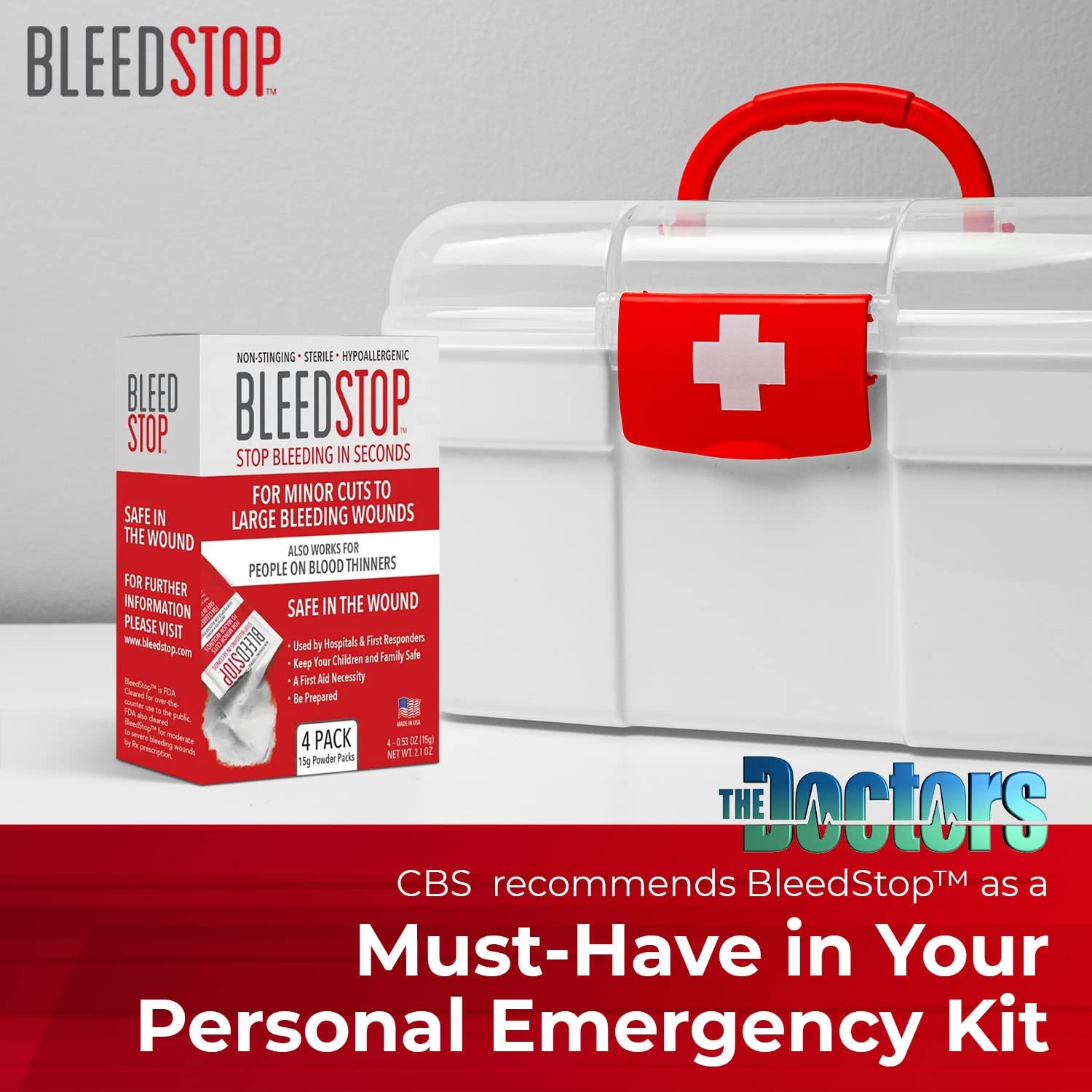 BleedStop™ First Aid Powder for Blood Clotting, Trauma Kit, Blood Thinner BleedStopUS supplements