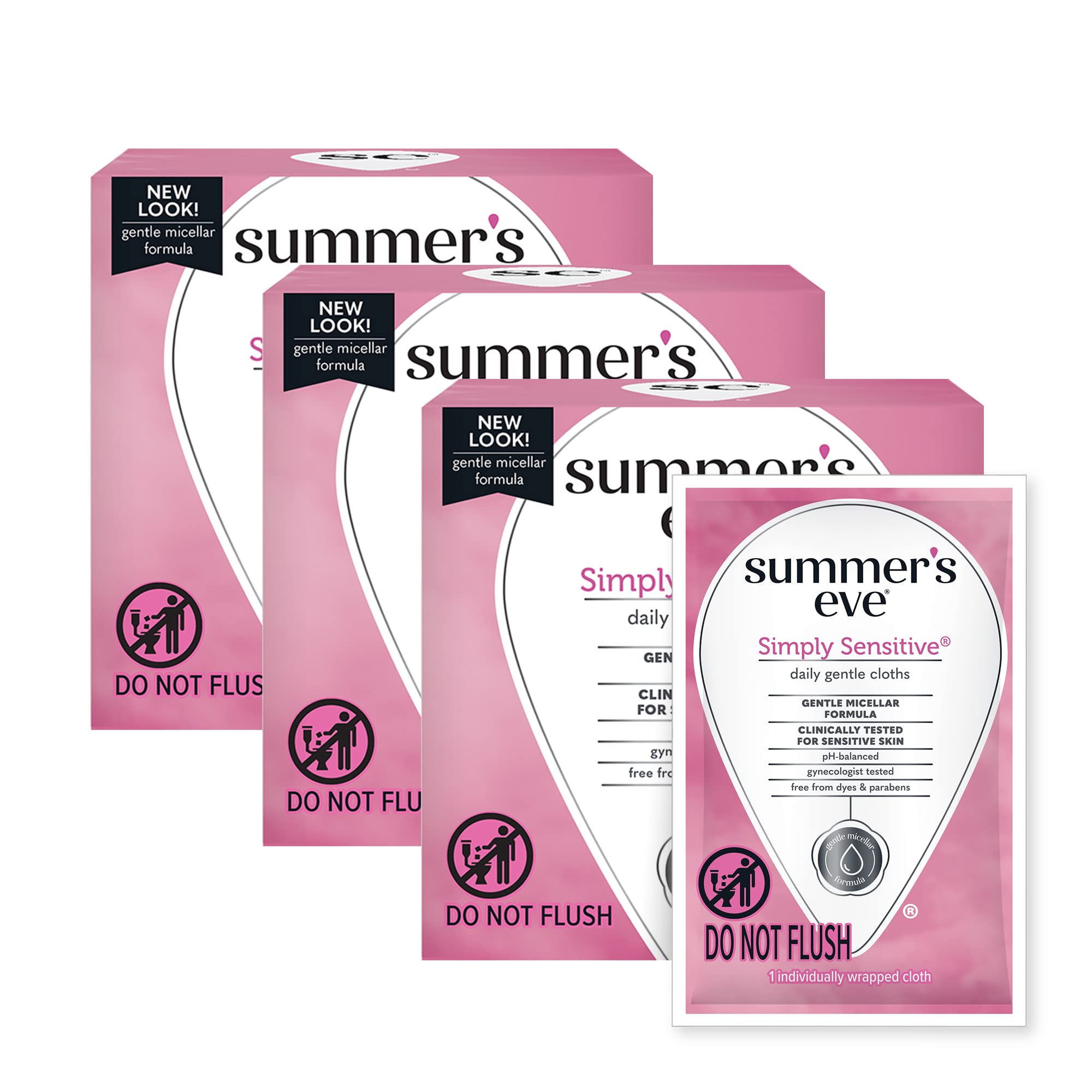 Summer's Eve Feminine Cleansing Wipes, Simply Sensitive, 16 Count, 3 Pack Summer's EveAu supplements