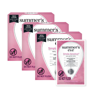 Summer's Eve Feminine Cleansing Wipes, Simply Sensitive, 16 Count, 3 Pack Summer's EveAu supplements