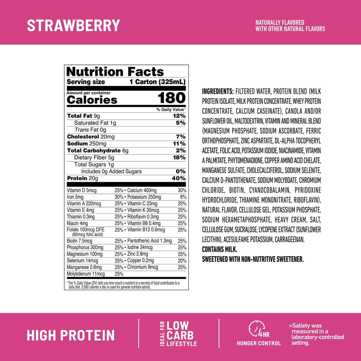 SlimFast Protein Shake, Strawberry- 20g Protein, Meal Replacement Shake Ready to Drink SlimFastUS supplements