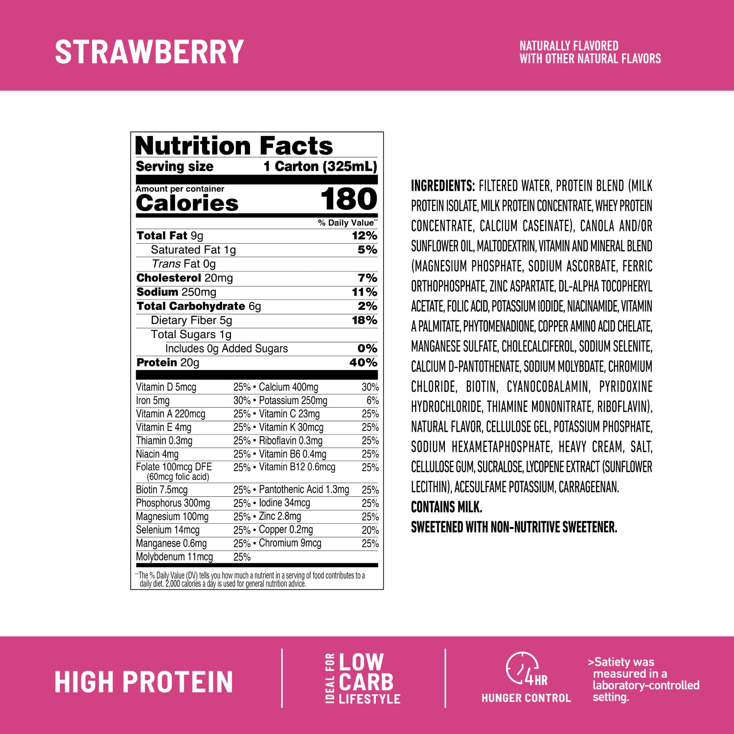 SlimFast Protein Shake, Strawberry- 20g Protein, Meal Replacement Shake Ready to Drink SlimFastUS supplements
