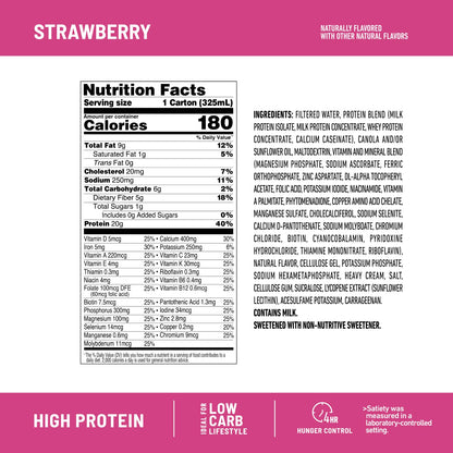 SlimFast Protein Shake, Strawberry- 20g Protein, Meal Replacement Shake Ready to Drink SlimFastUS supplements